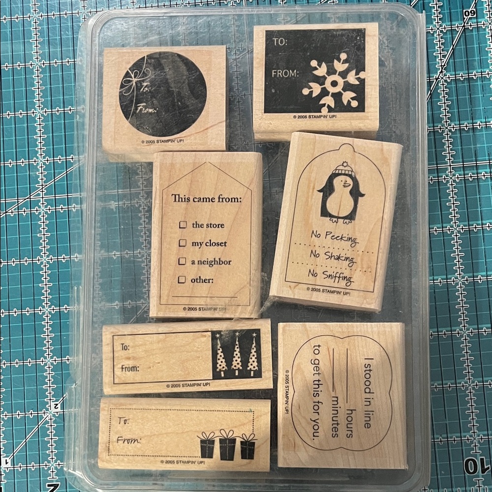 Stampin' Up! Festive Rubber Stamp Set - Tag Line